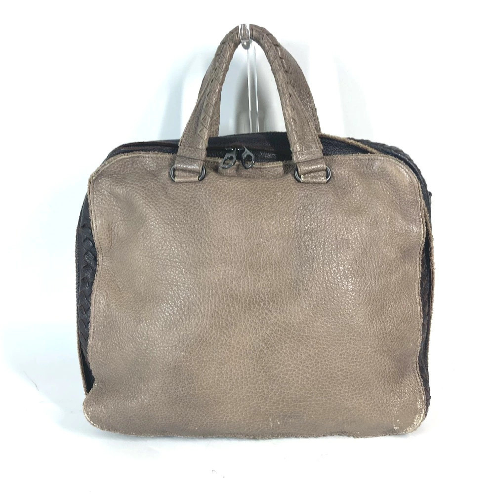 Bottega Veneta Bag Intrecciato Leather Business Tote Handbag Brown